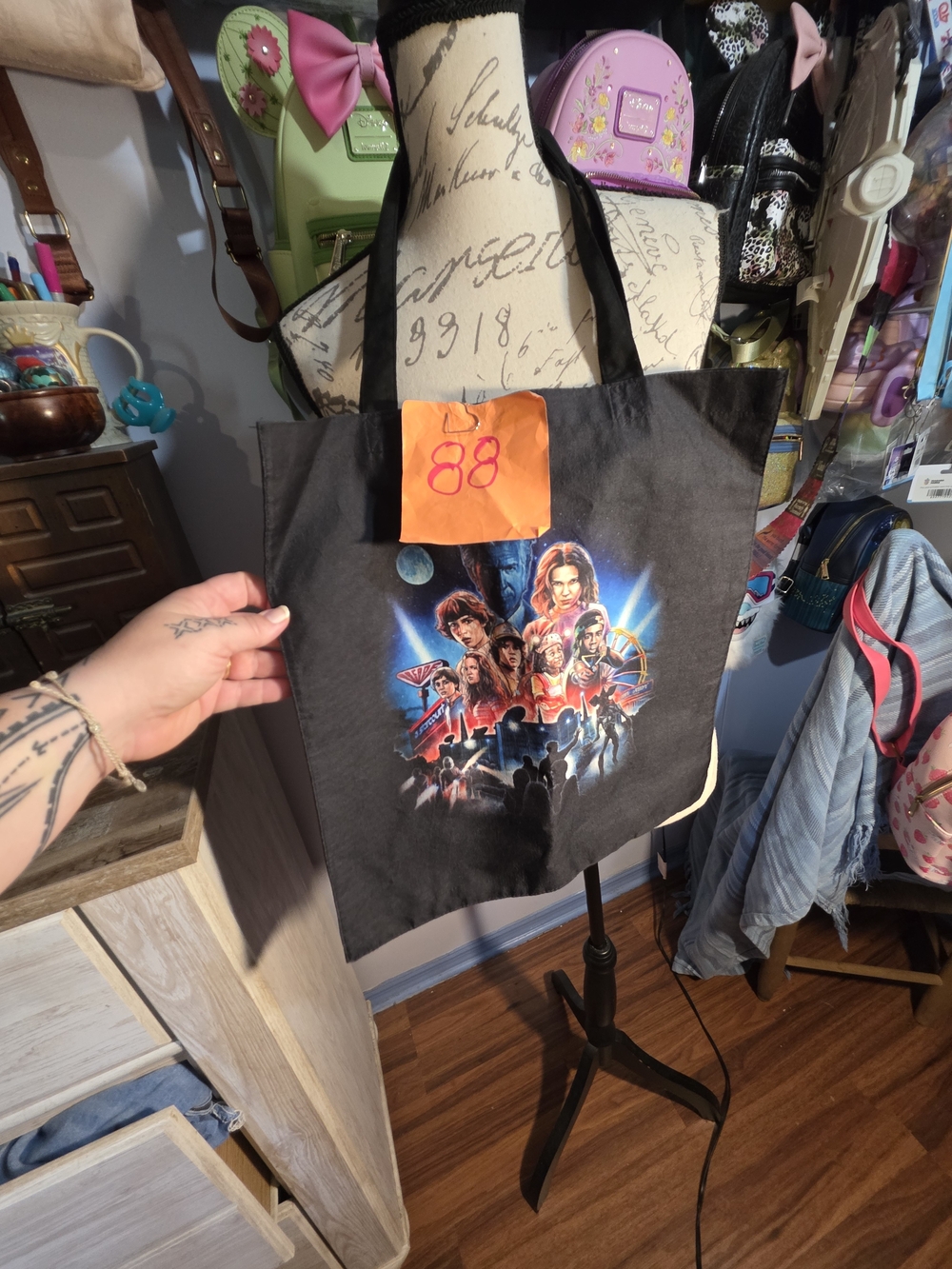 Stranger Things The Experience Tote Bag  Double Sided Graphics Netflix 16"x15"